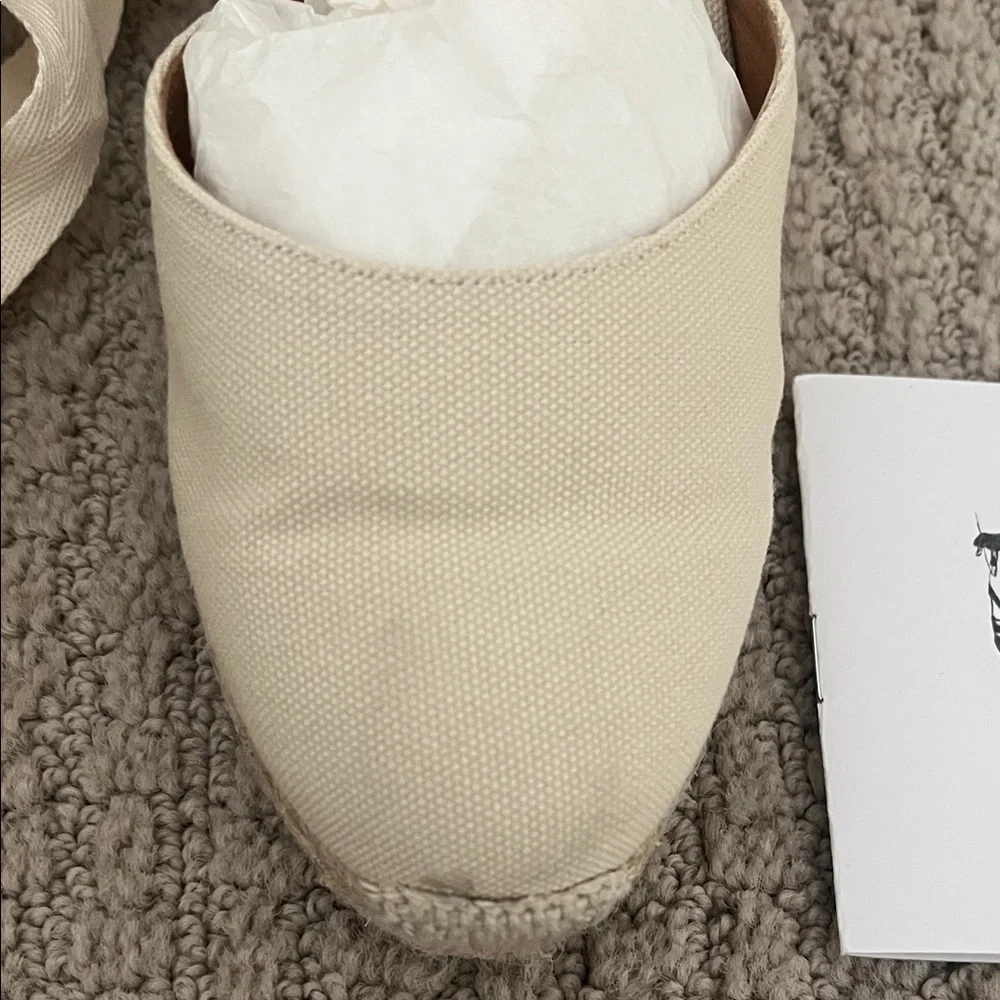 Castaner Cream Espadrille Wedge Shoes - Picture 5 of 8